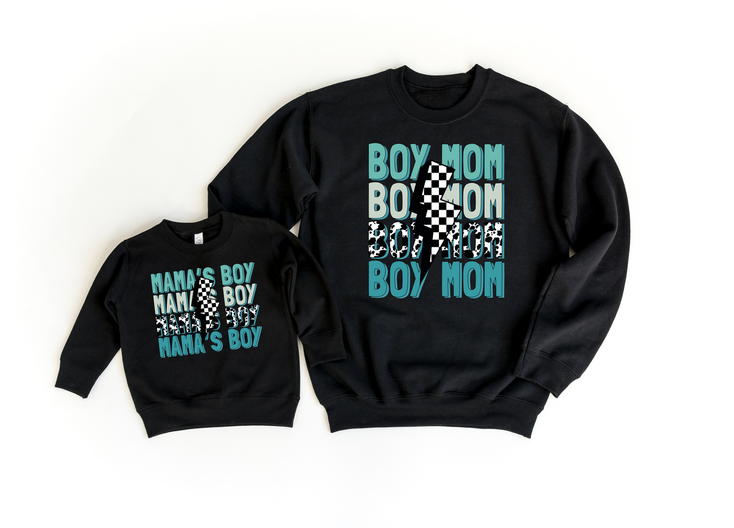 Boy Mama Lightning Crewneck Sweatshirt