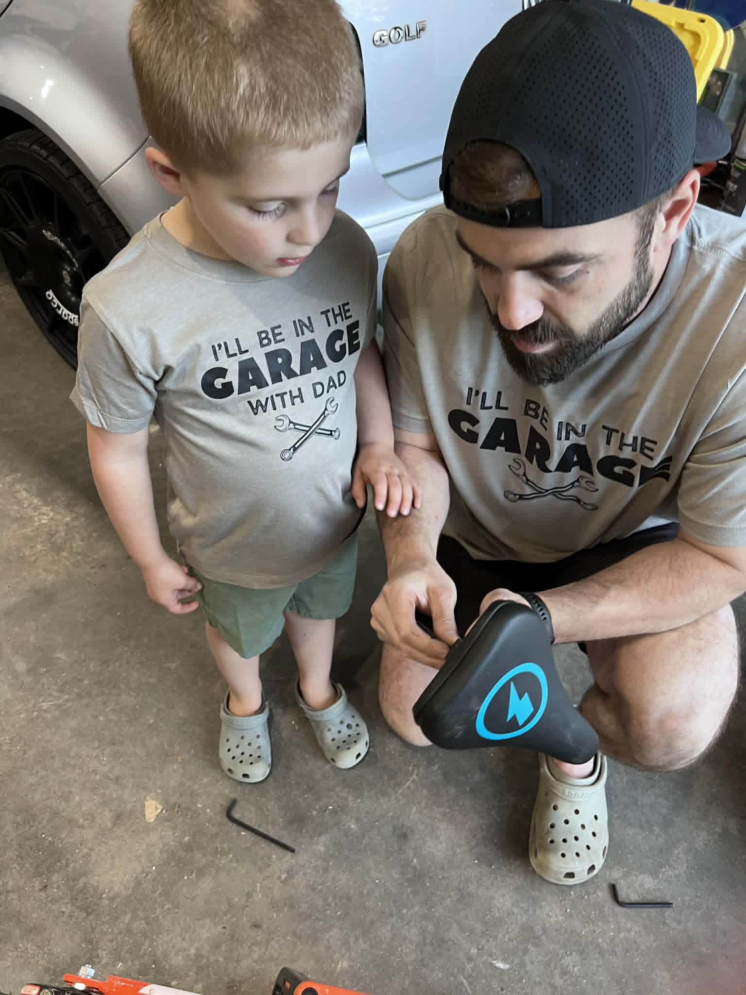I'll Be In The Garage With Dad Toddler/Youth T-Shirt