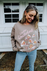 Winter Wonderland Ladies Boxy Crewneck Sweatshirt