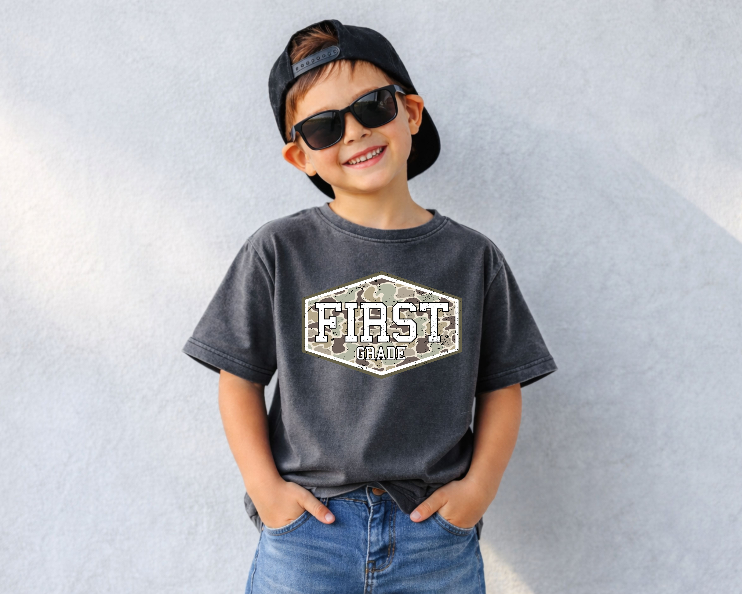 Camo First Grade Youth T-Shirt
