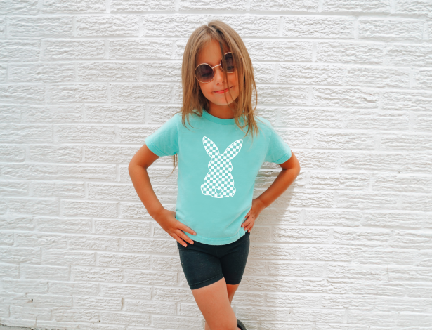 Checkered Bunny Toddler T-Shirt