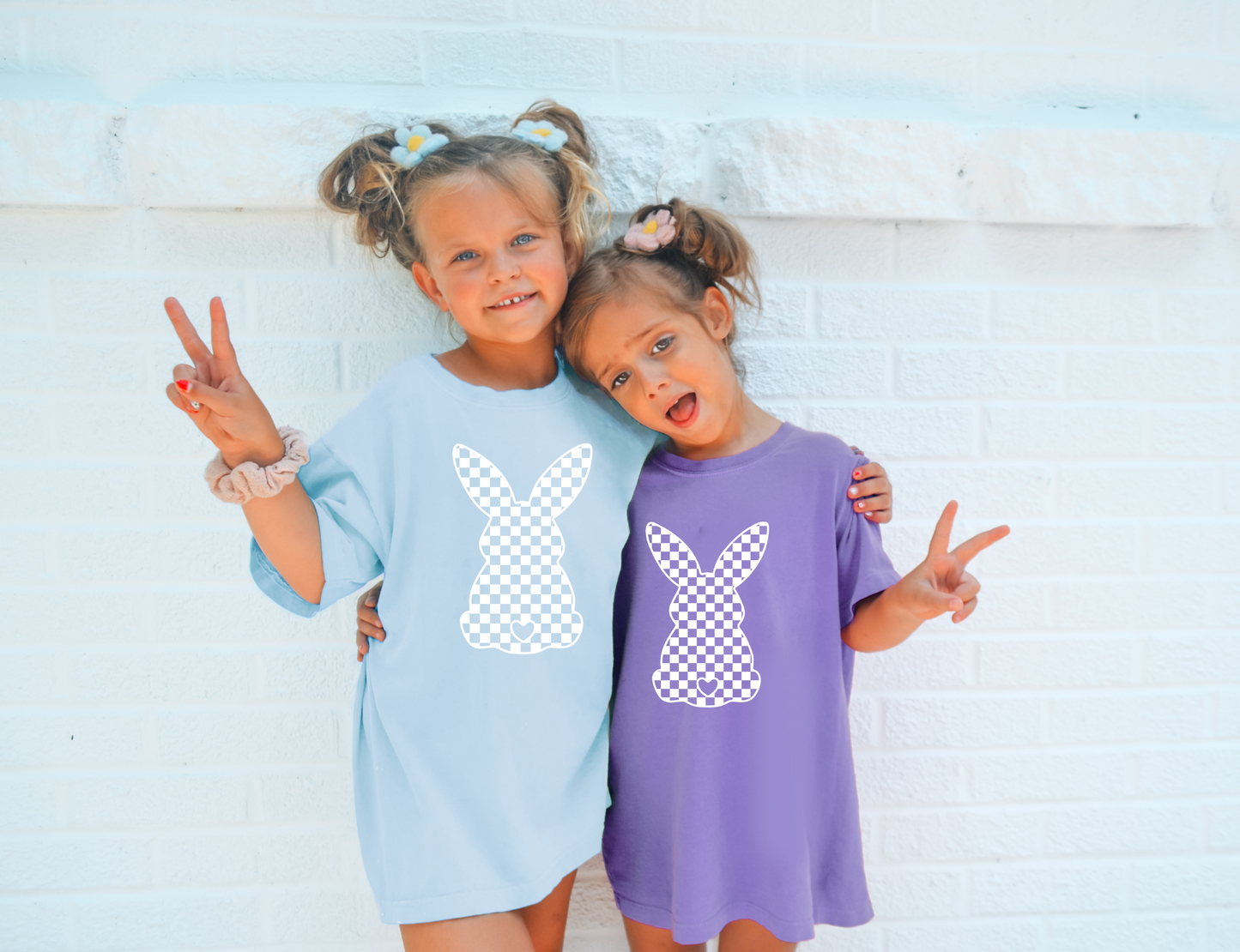 Checkered Bunny Youth T-Shirt