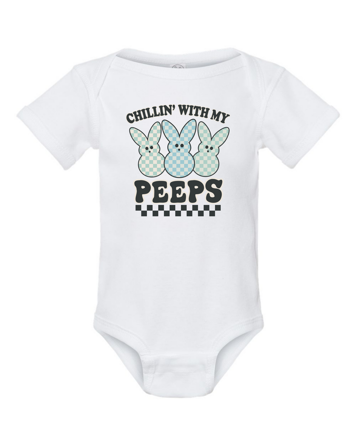 Chillin' With My Peeps (Blue) Infant Onesie