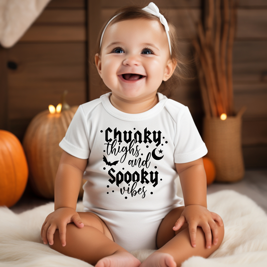 Chunky Thighs And Spooky Vibes Infant Onesie