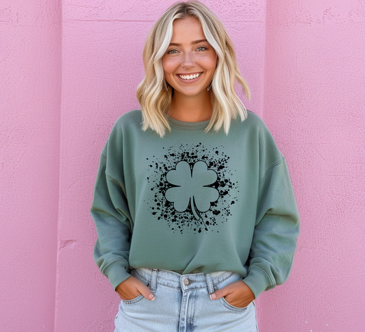 Clover Splatter Crewneck Sweatshirt