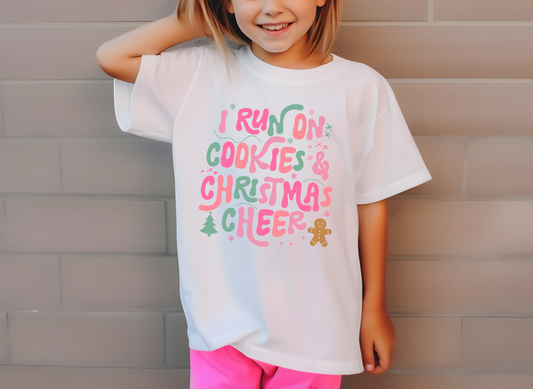 I Run On Cookies & Christmas Cheer Toddler/Youth T-Shirt