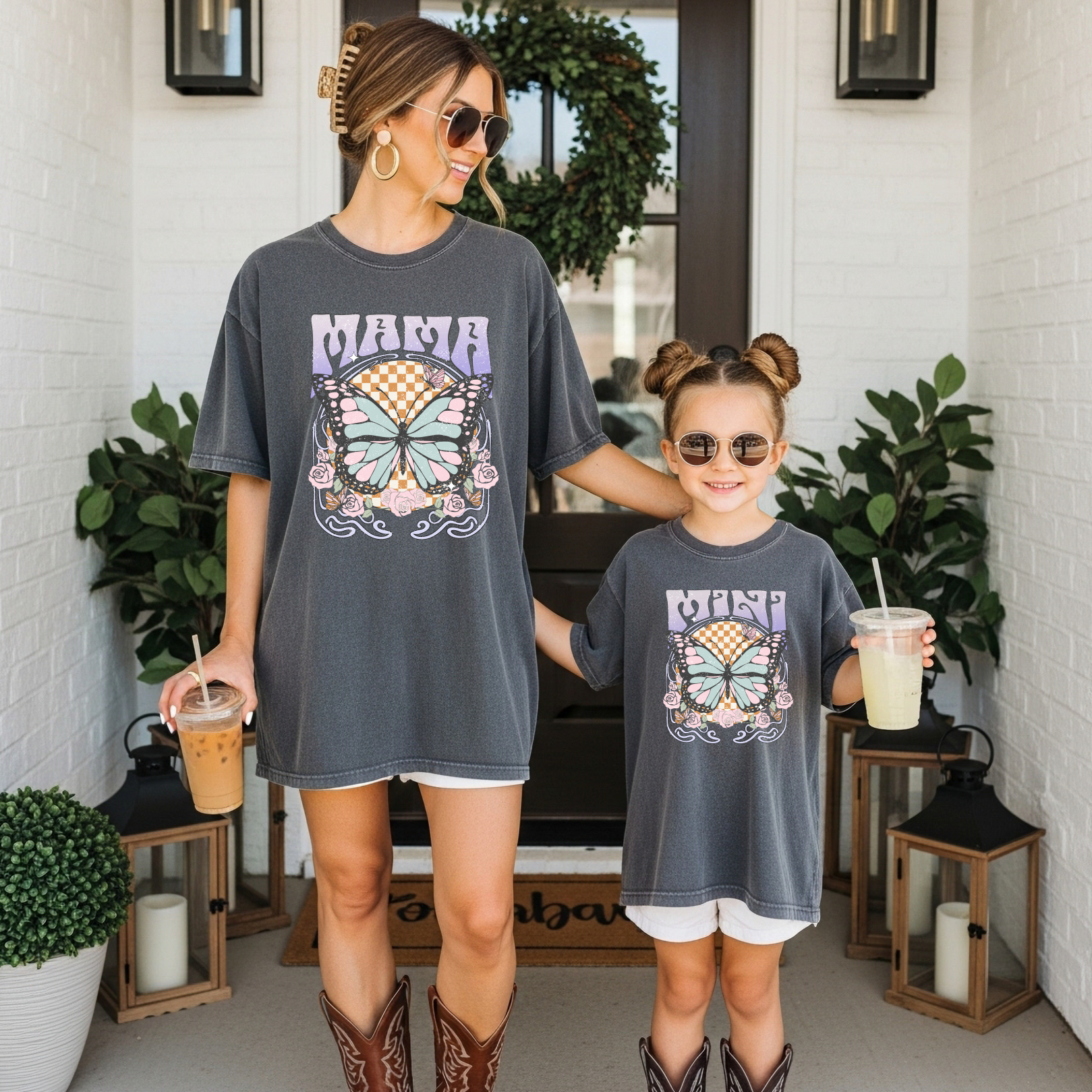 Distressed Butterfly MAMA T-Shirt