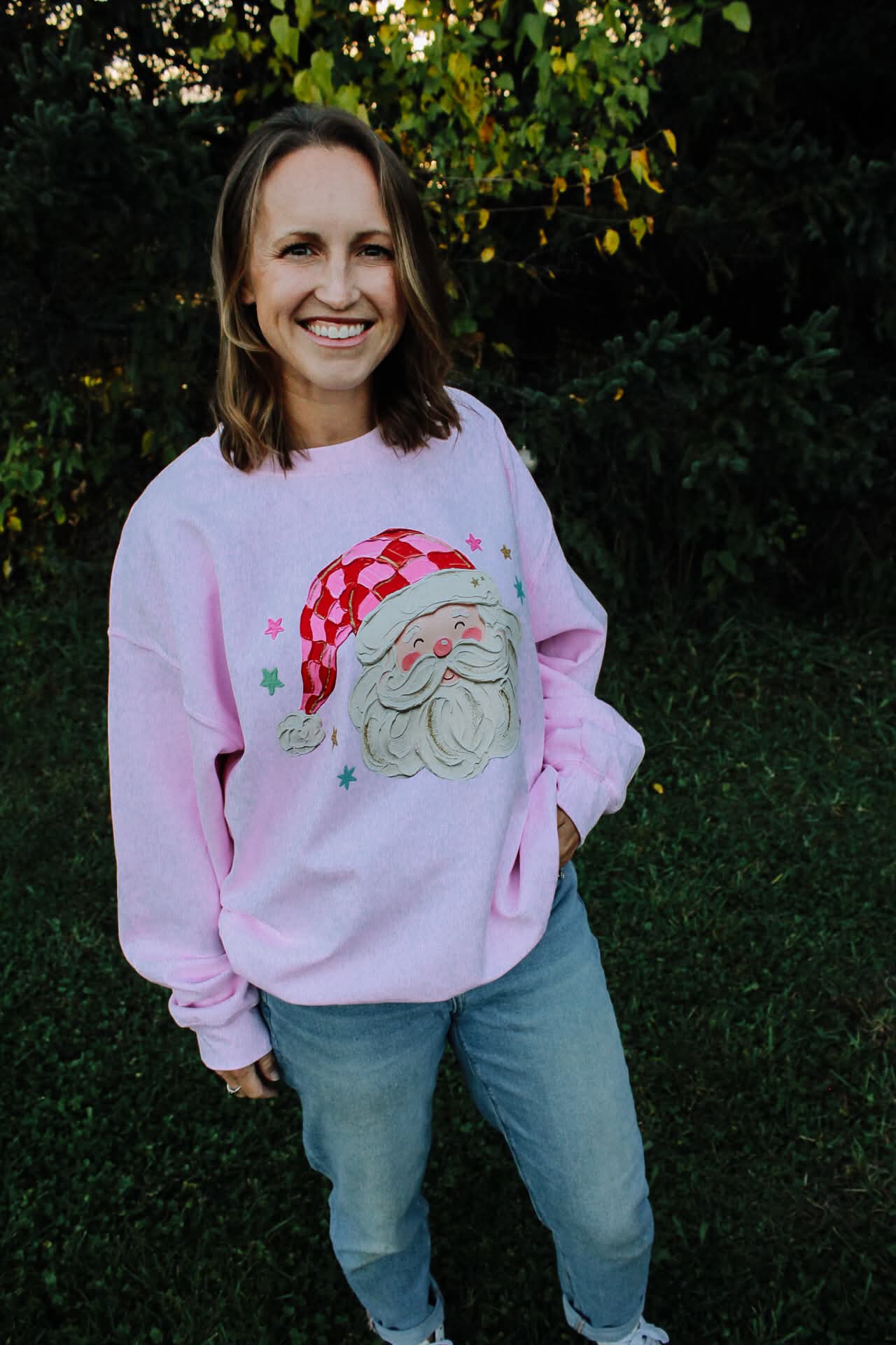 Painted Santa Crewneck Sweatshirt