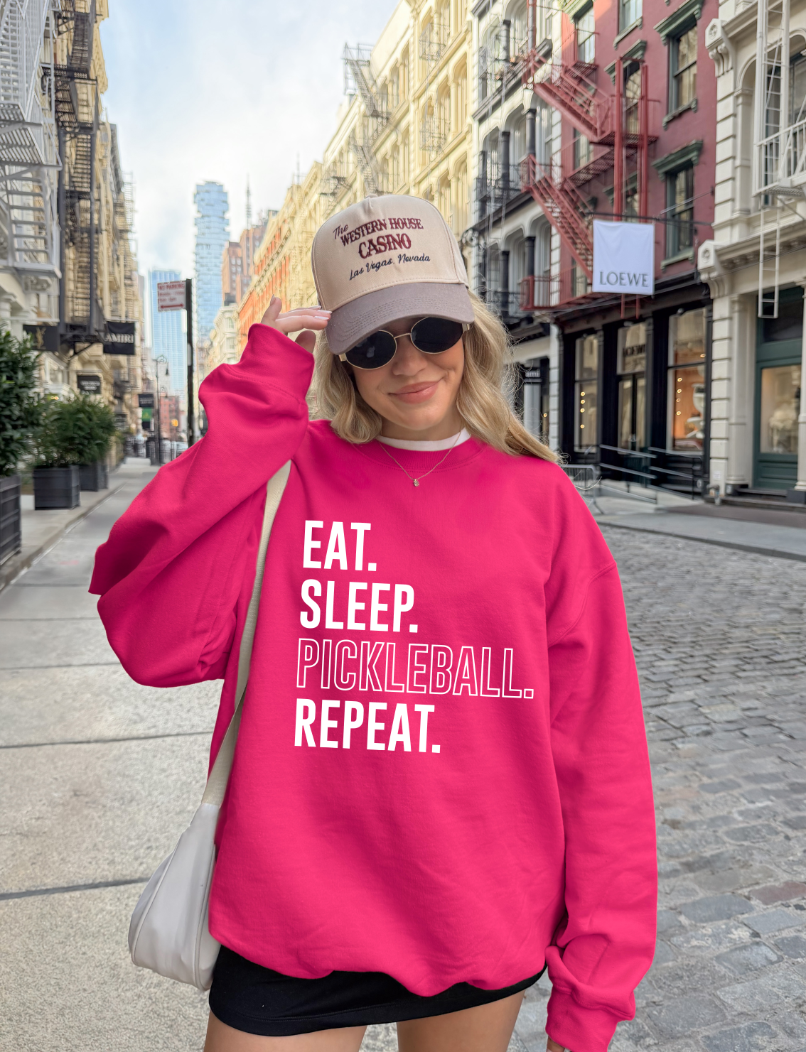 Eat Sleep Pickleball Repeat Crewneck Sweatshirt