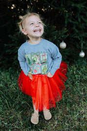Grinch Stamps Toddler/Youth Crewneck Sweatshirt