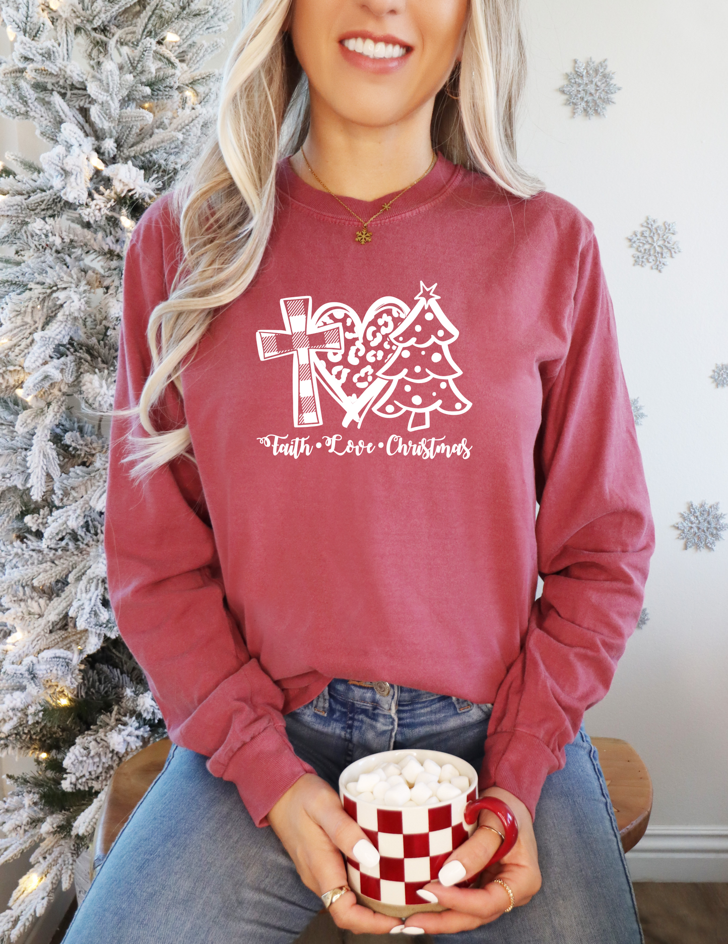 Faith Love Christmas Long Sleeve T-Shirt