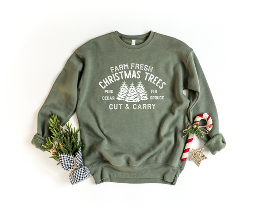 Farm Fresh Christmas Trees Crewneck Sweatshirt