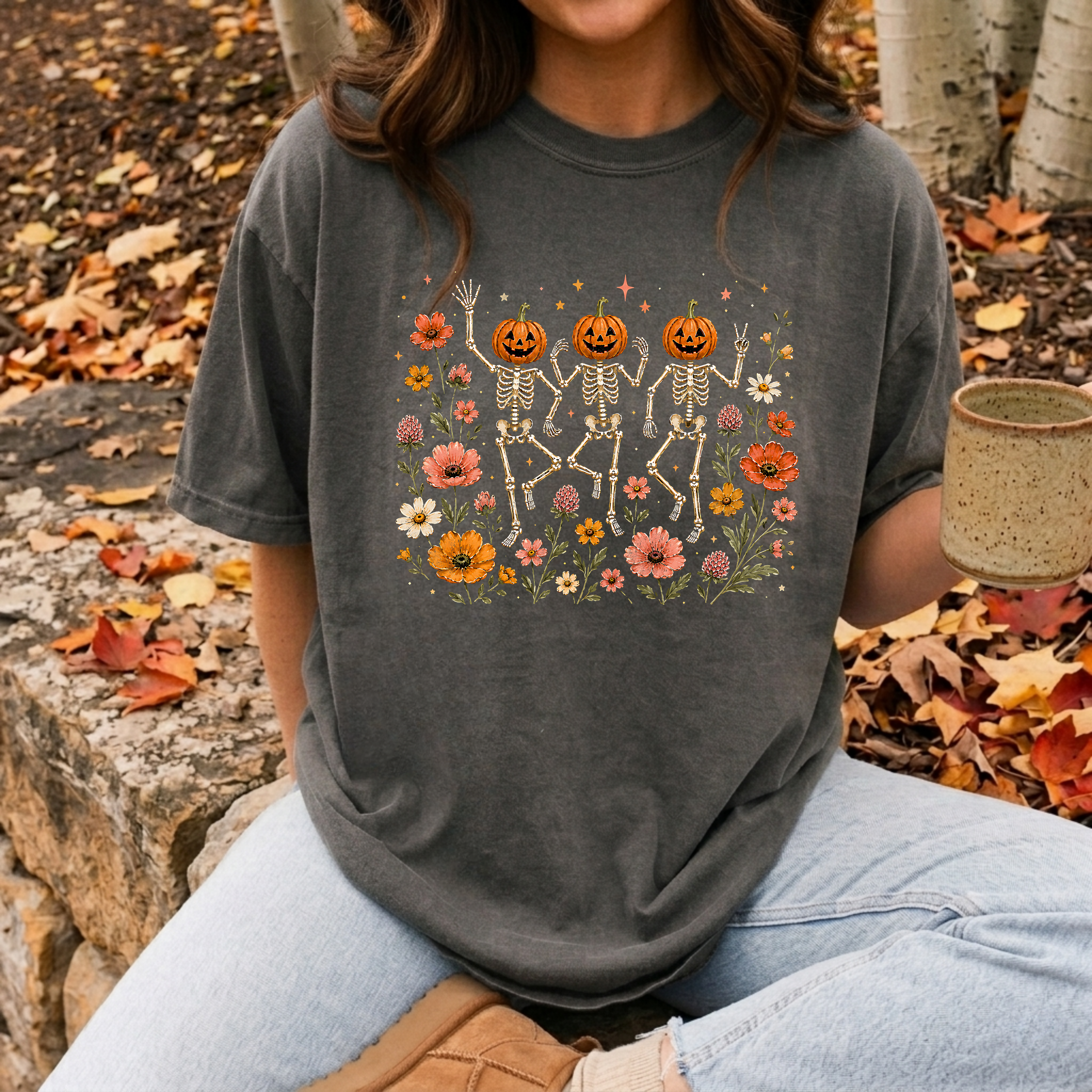 Flower Field Skelly T-Shirt