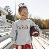 Football Doodle Toddler/Youth Crewneck Sweatshirt