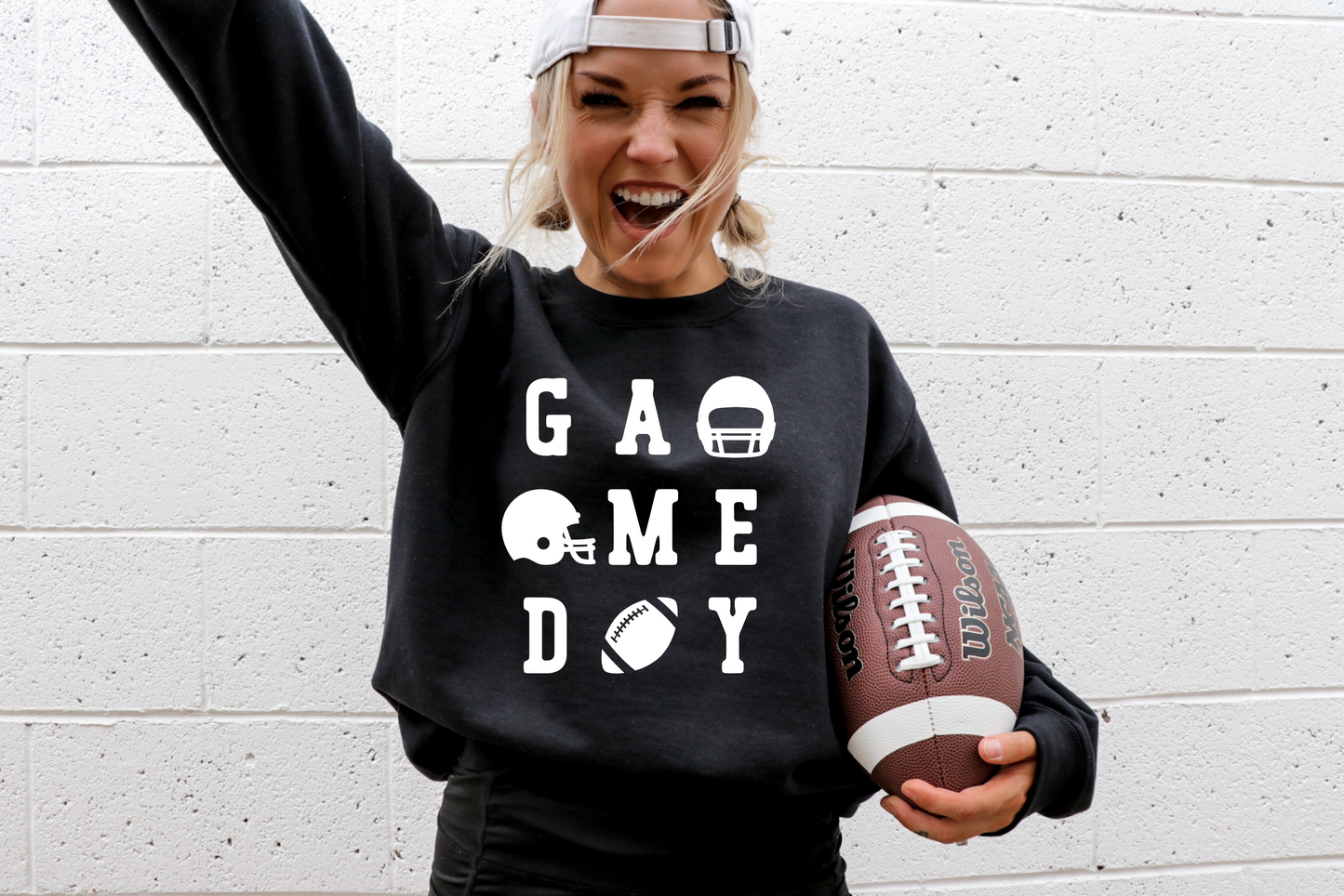 Football Game Day Crewneck Sweatshirt