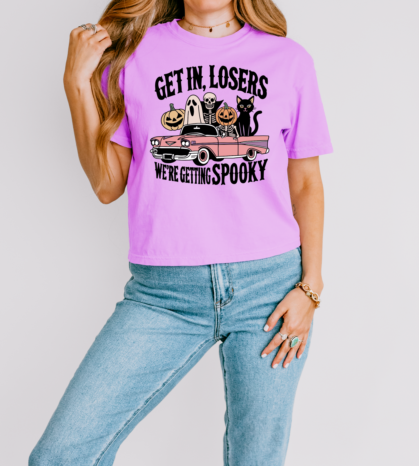 Get in Loser We're Going Shopping Boxy Mid-Length T-Shirt