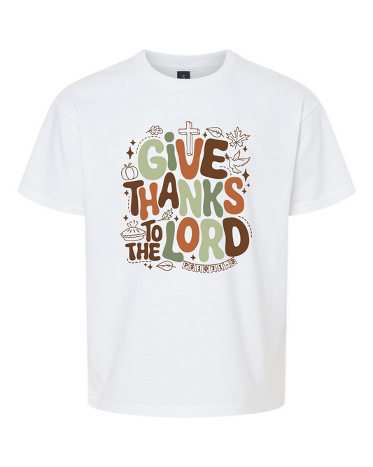 Give Thanks To The Lord Youth T-Shirt