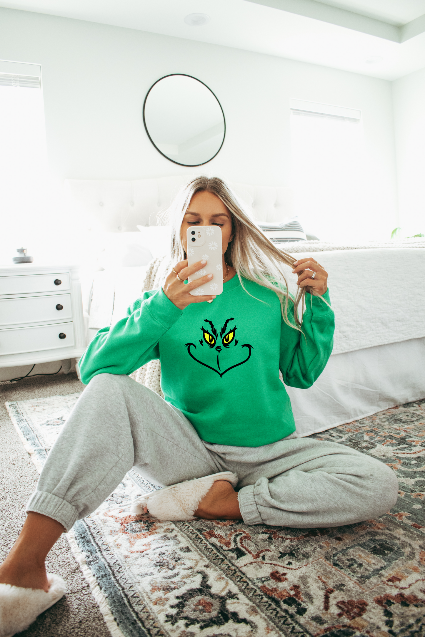 Grinch Face Crewneck Sweatshirt