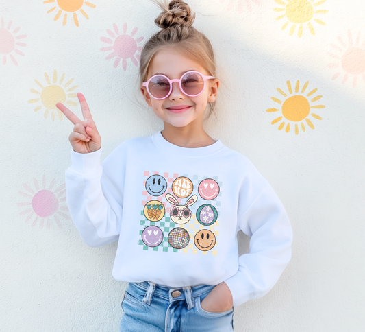 Groovy Easter Toddler Crewneck Sweatshirt