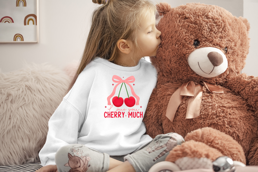 Love You Cherry Much Toddler Crewneck Sweatshirt