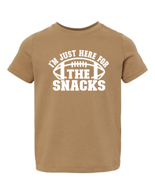 I'm Just Here For The Snacks Football Toddler T-Shirt