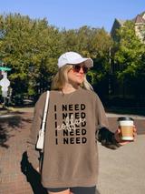 I Need Coffee Crewneck Sweatshirt