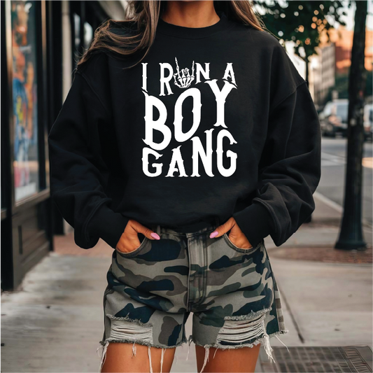I Run A Boy Gang Crewneck Sweatshirt