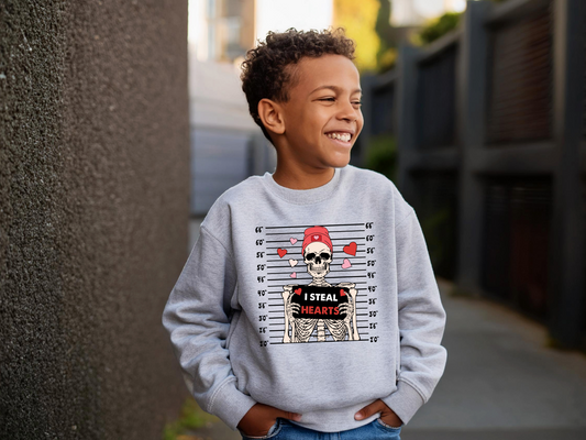 I Steal Hearts Youth Crewneck Sweatshirt