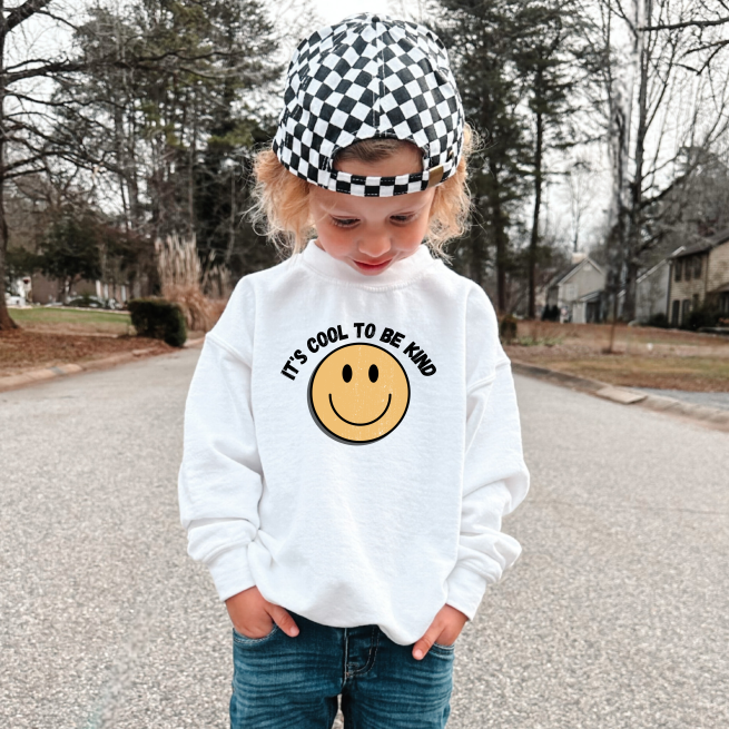 It's Cool To Be Kind Youth Crewneck Sweatshirt