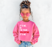 It's Me, Hi. I'm Your Valentine It's Me Youth Crewneck Sweatshirt