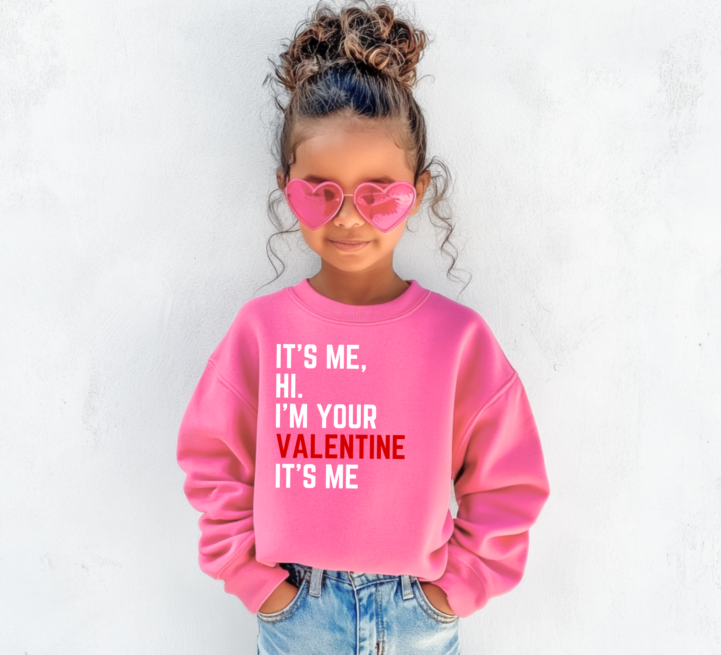 It's Me, Hi. I'm Your Valentine It's Me Youth Crewneck Sweatshirt