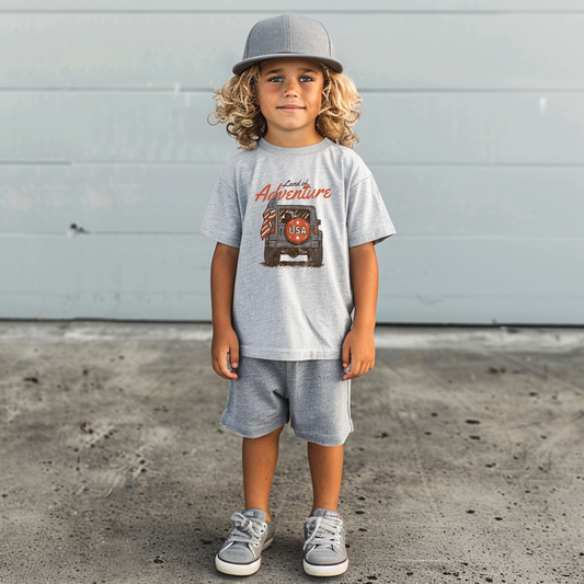 Land Of Adventure Jeep Youth T-Shirt