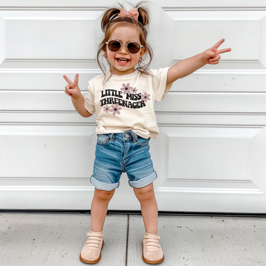 Little Miss Threenager Toddler T-Shirt