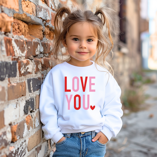 LOVE YOU Toddler Crewneck Sweatshirt