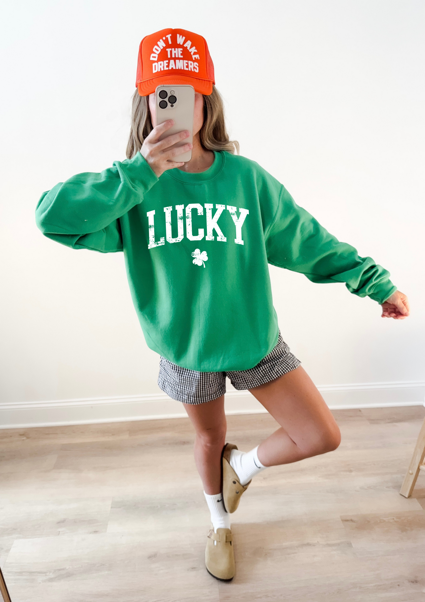 Lucky Distressed Crewneck Sweatshirt