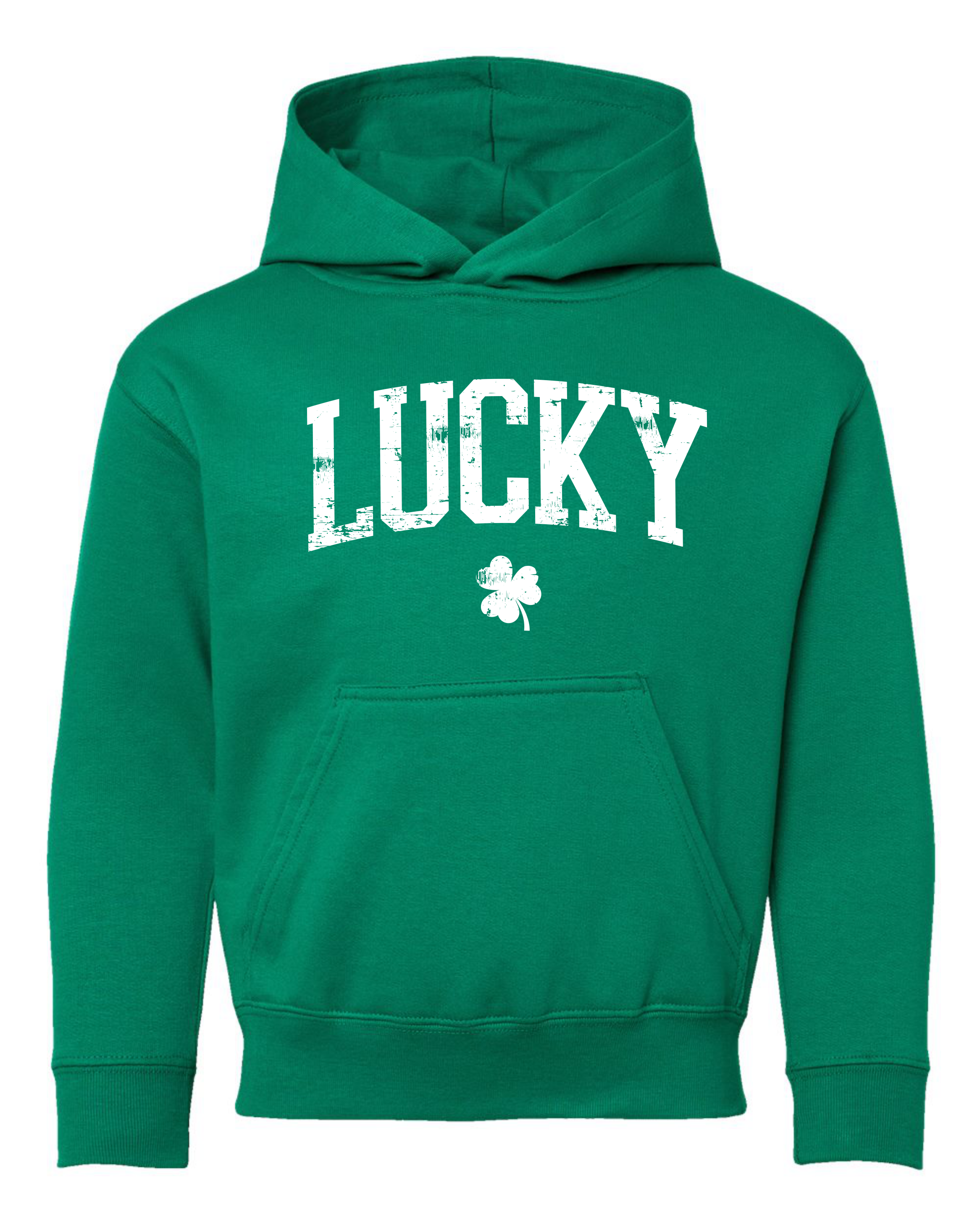 Lucky Distressed Youth Hoodie Sweatshirt