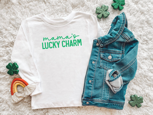 Mama's Lucky Charm Toddler Long Sleeve T-Shirt