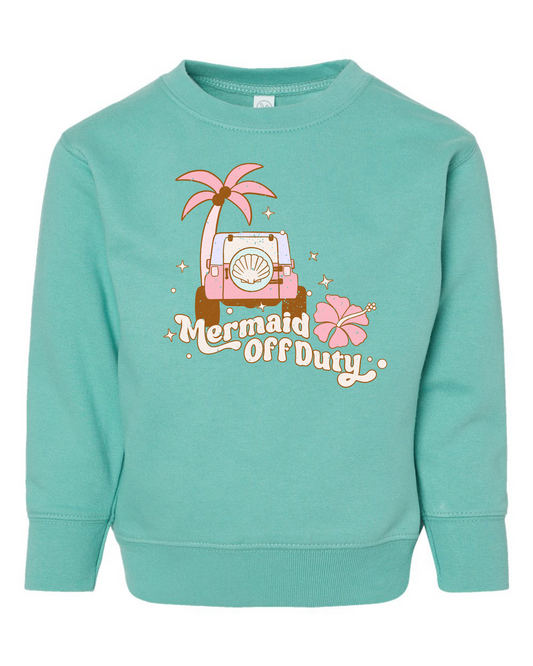 Mermaid Off Duty Toddler Crewneck Sweatshirt