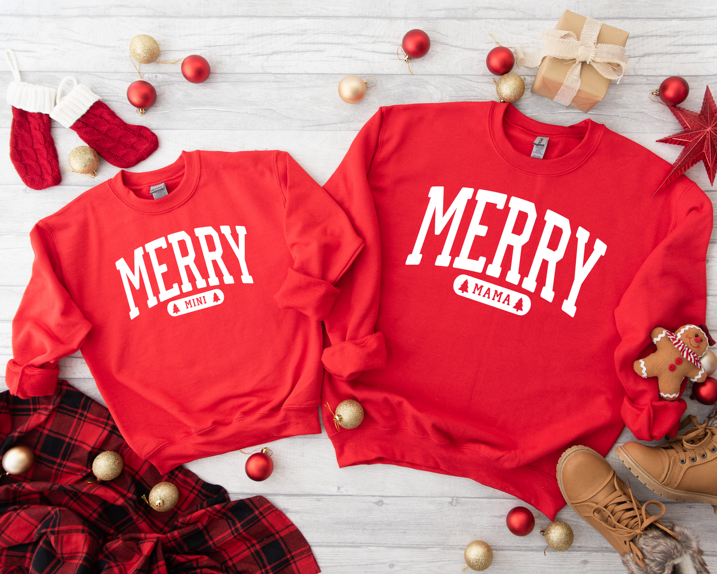 Merry Mama (Two Trees) Crewneck Sweatshirt