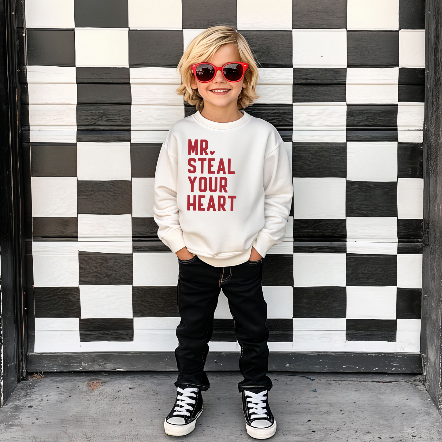 Mr. Steal Your Heart Toddler/Youth Crewneck Sweatshirt