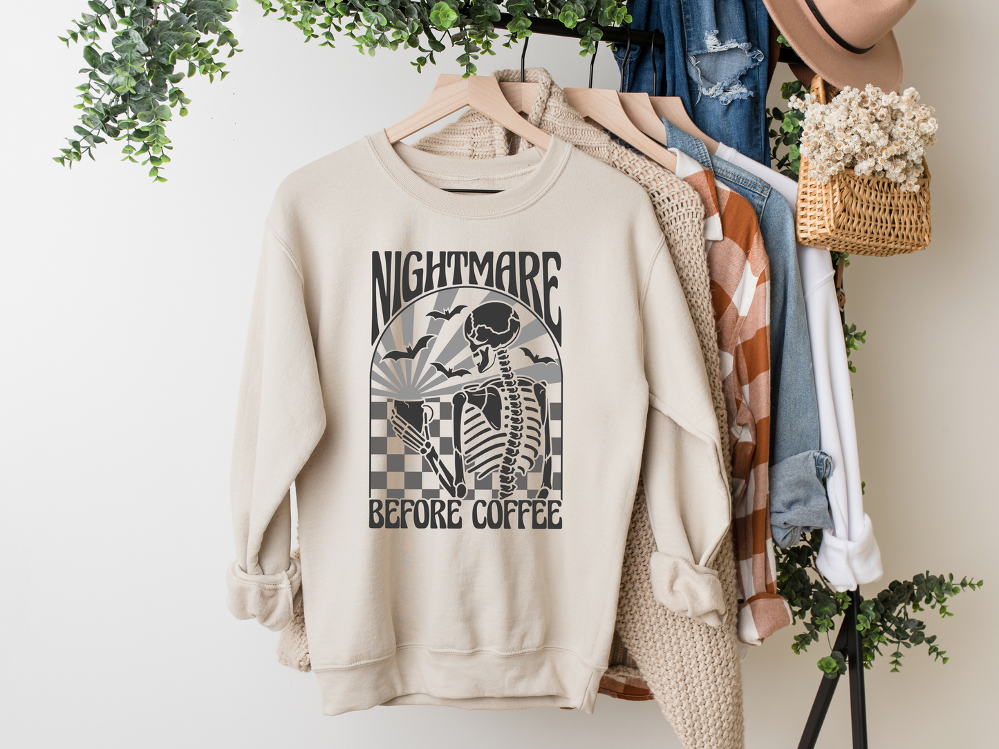 Nightmare Before Coffee Crewneck Sweatshirt