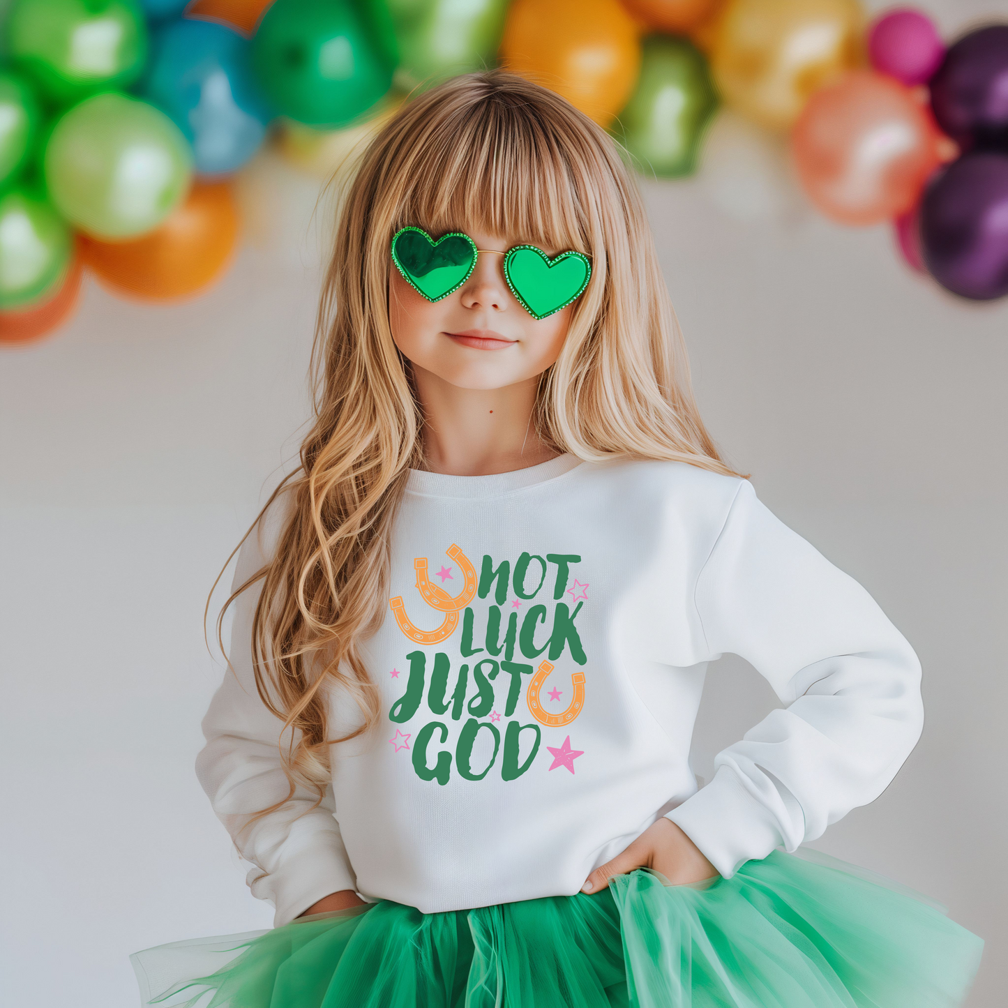 Not Luck Just God Toddler Crewneck Sweatshirt
