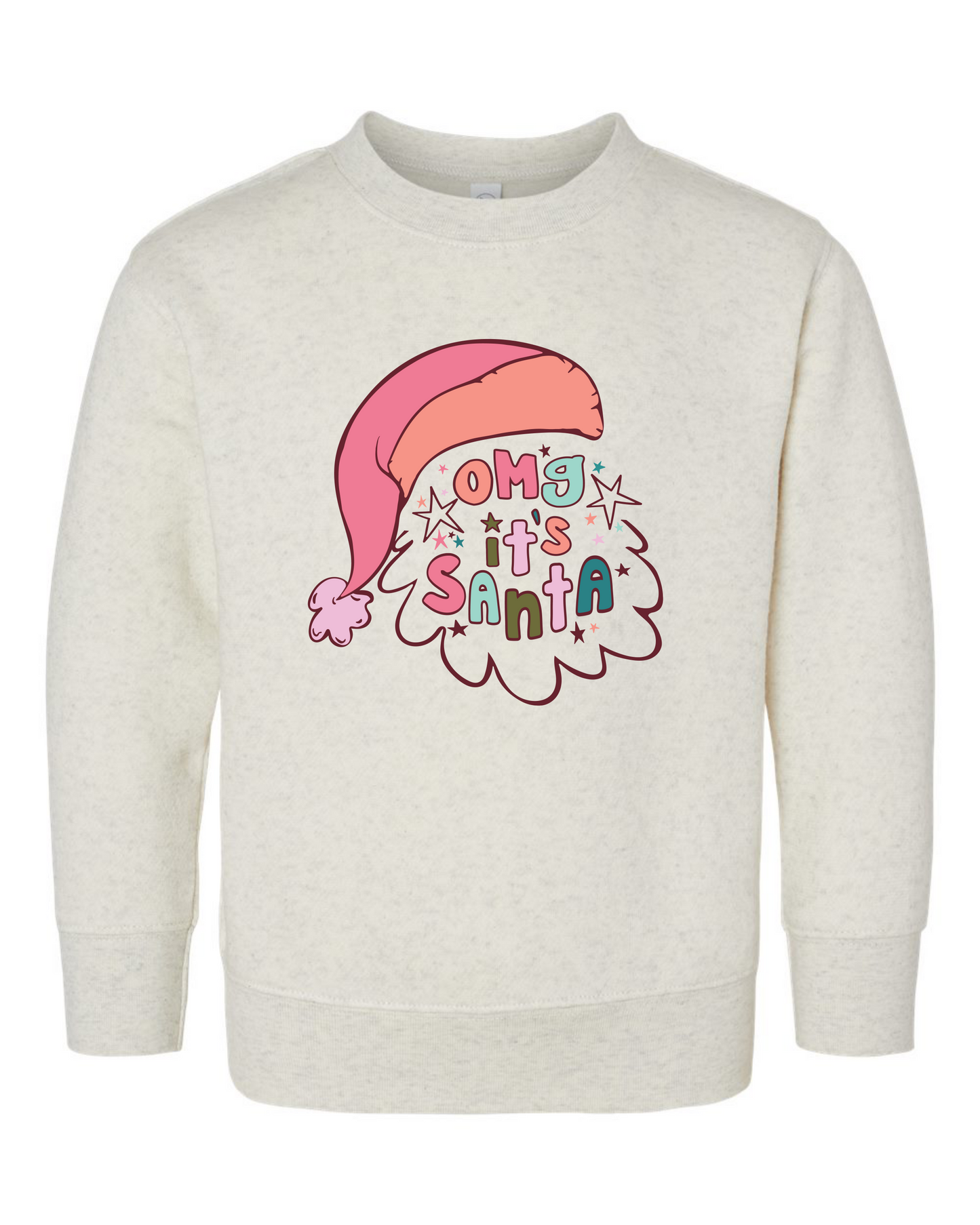 Omg It's Santa Toddler Crewneck Sweatshirt