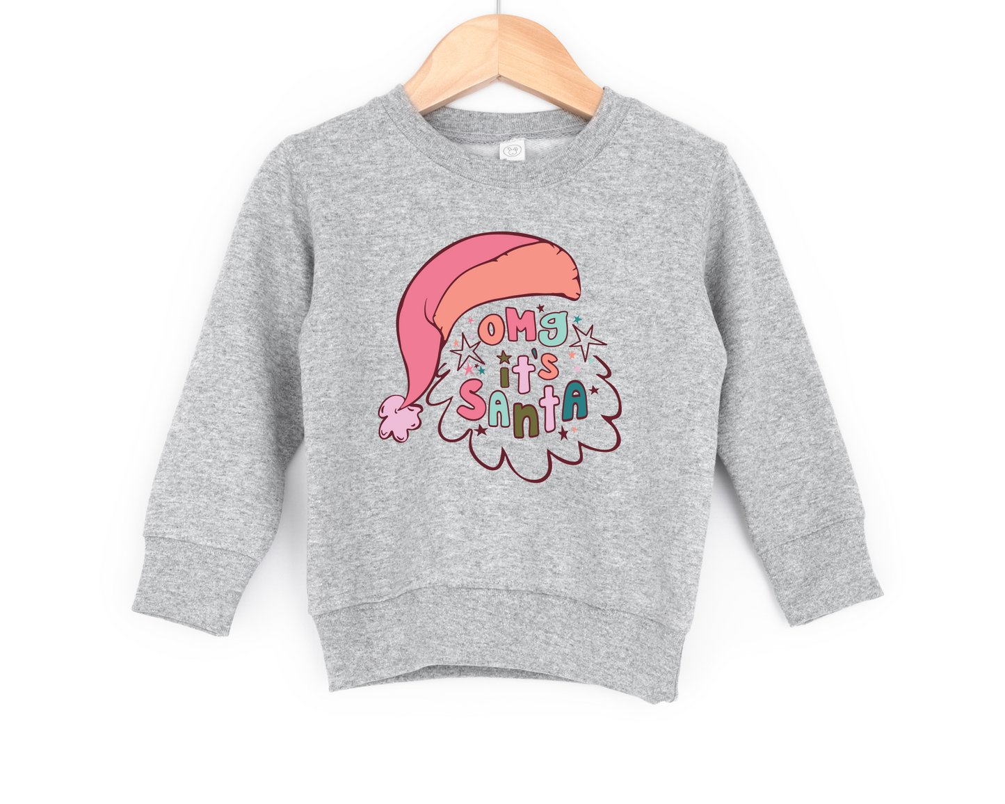 Omg It's Santa Toddler Crewneck Sweatshirt