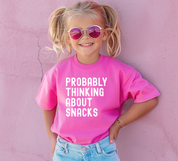 Probably Thinking About Snacks Youth T-Shirt
