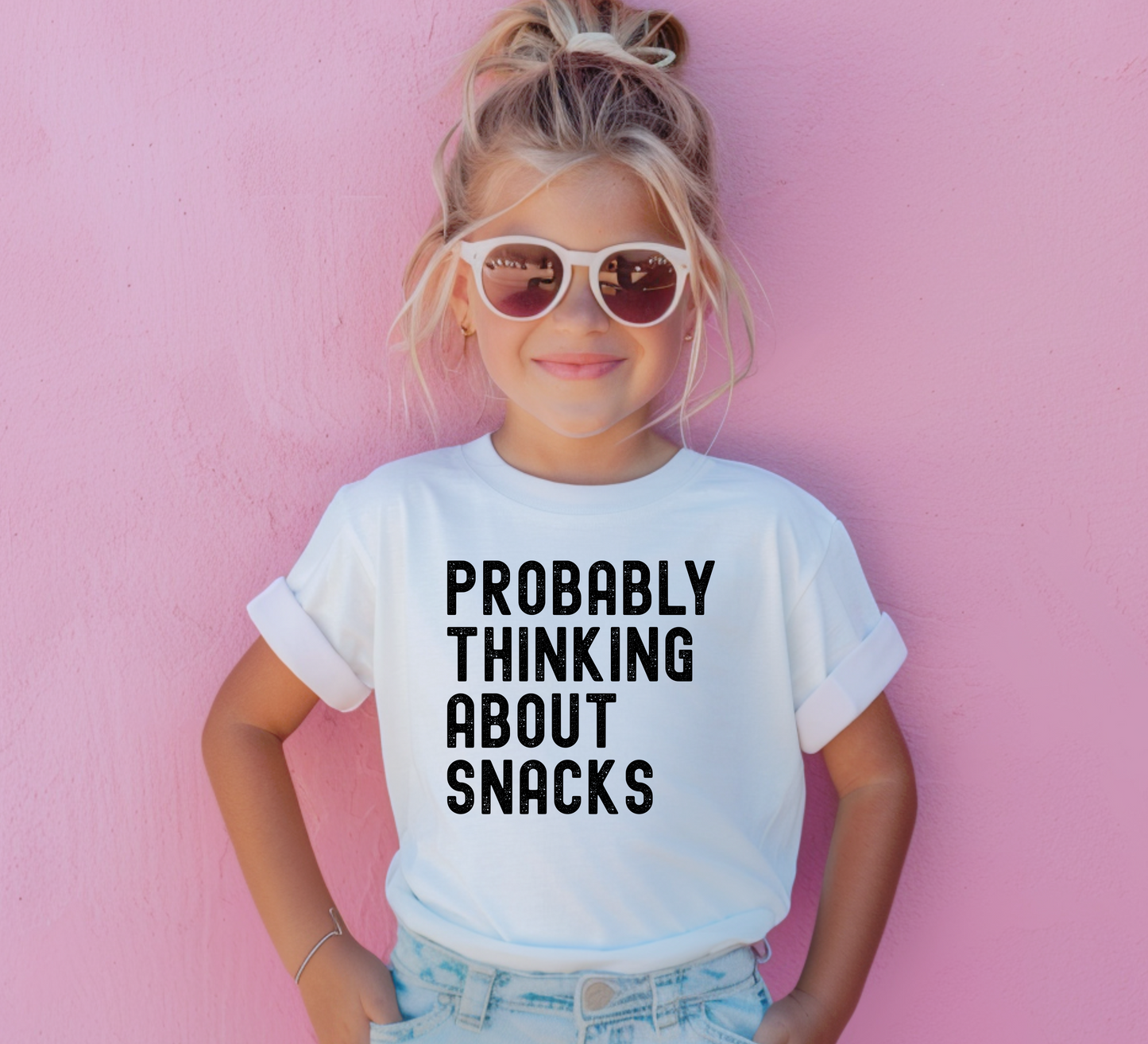 Probably Thinking About Snacks Youth T-Shirt