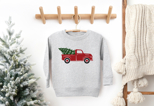 Red Truck Toddler Crewneck Sweatshrit