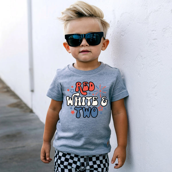 Red, White, & TWO Toddler T-Shirt – Little Thread Co.