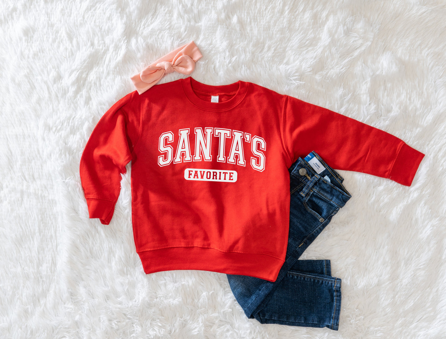 Santa's Favorite Toddler Crewneck Sweatshirt