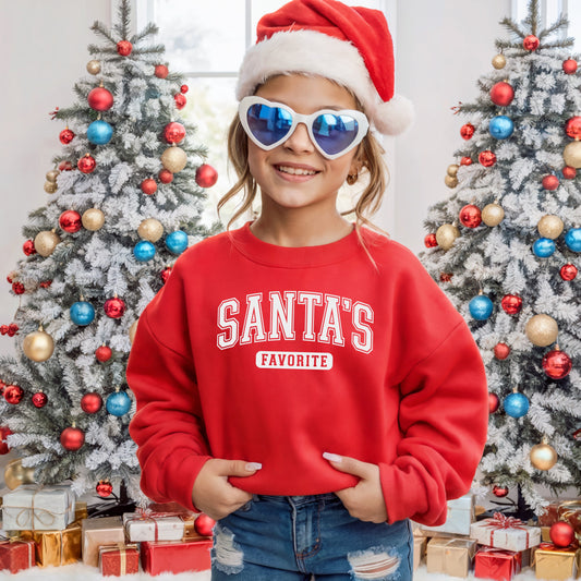 Santa's Favorite Youth Crewneck Sweatshirt